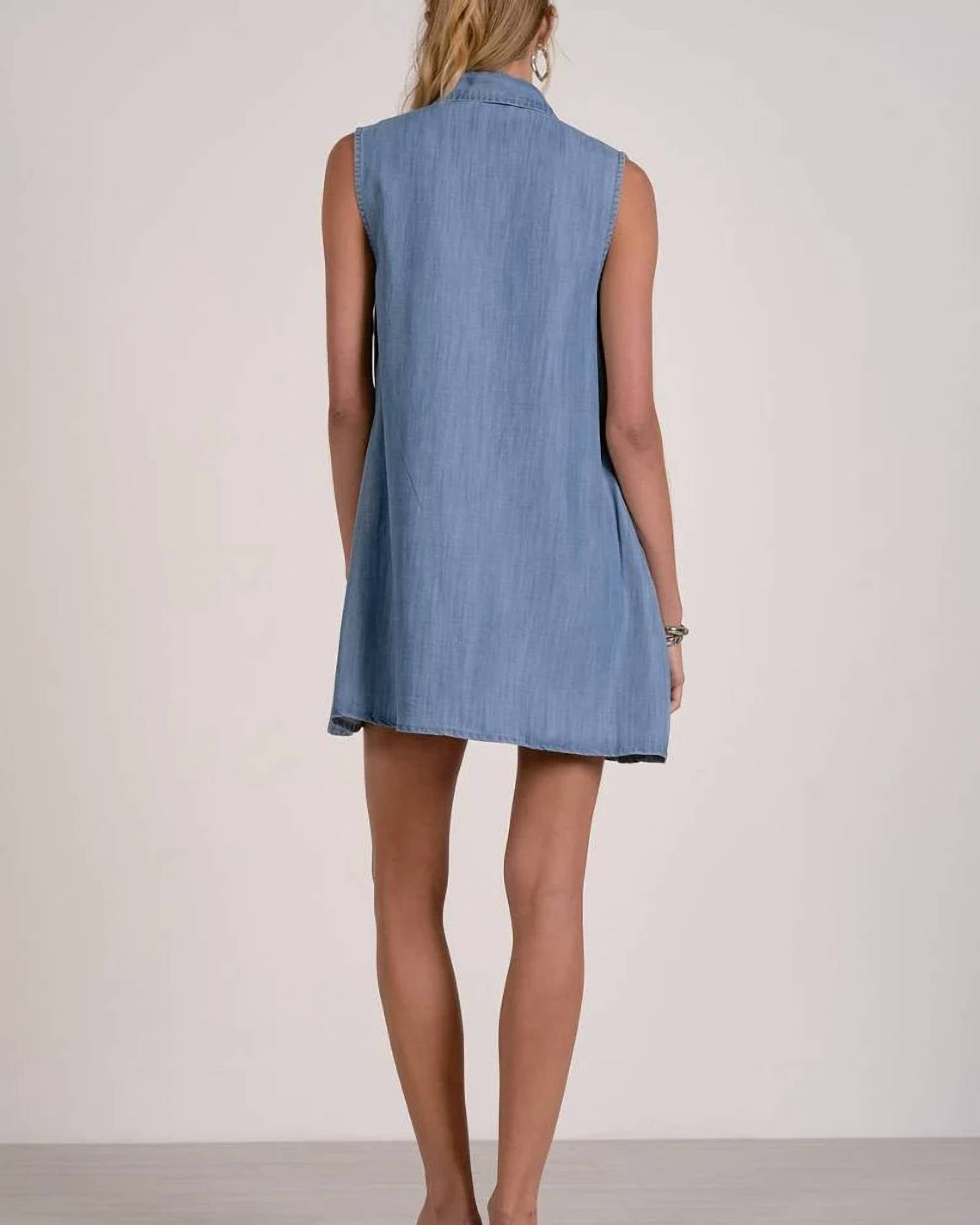 Elan - Eyelet Denim Dress