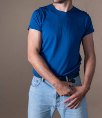 Anonyme Milo V-neck Jersey T-shirt in cobalt - men's t-shirt