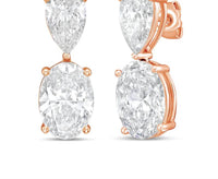 Diana M Jewels - Women's Pear Lab-Grown Diamond Stud Earrings (12.00 Ct TCW) - Luxe