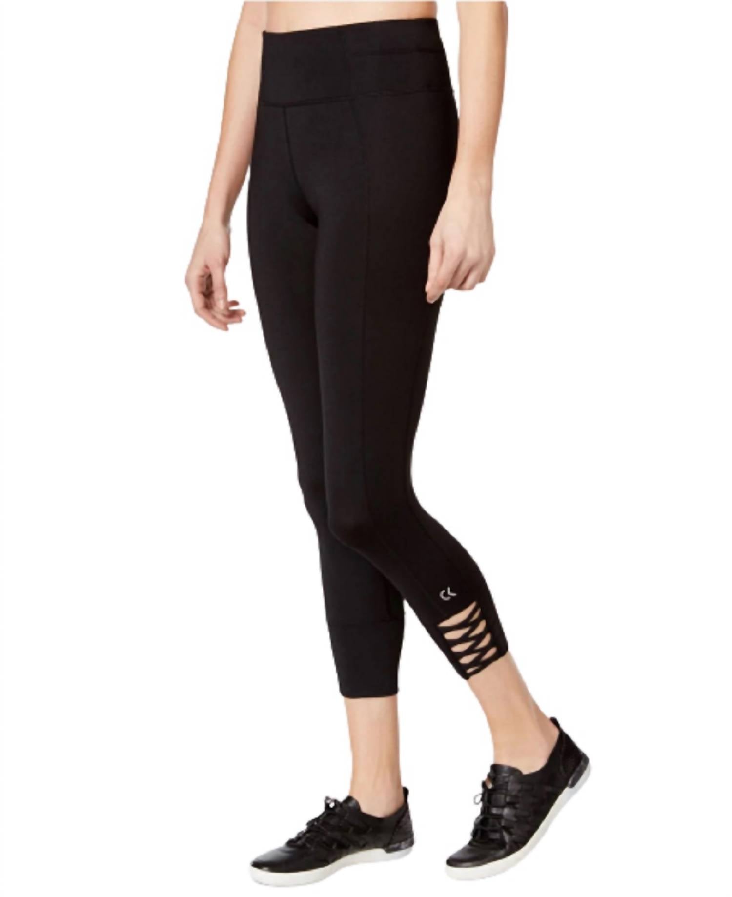 Calvin Klein - Activewear Performance Lattice Detail Cropped Leggings