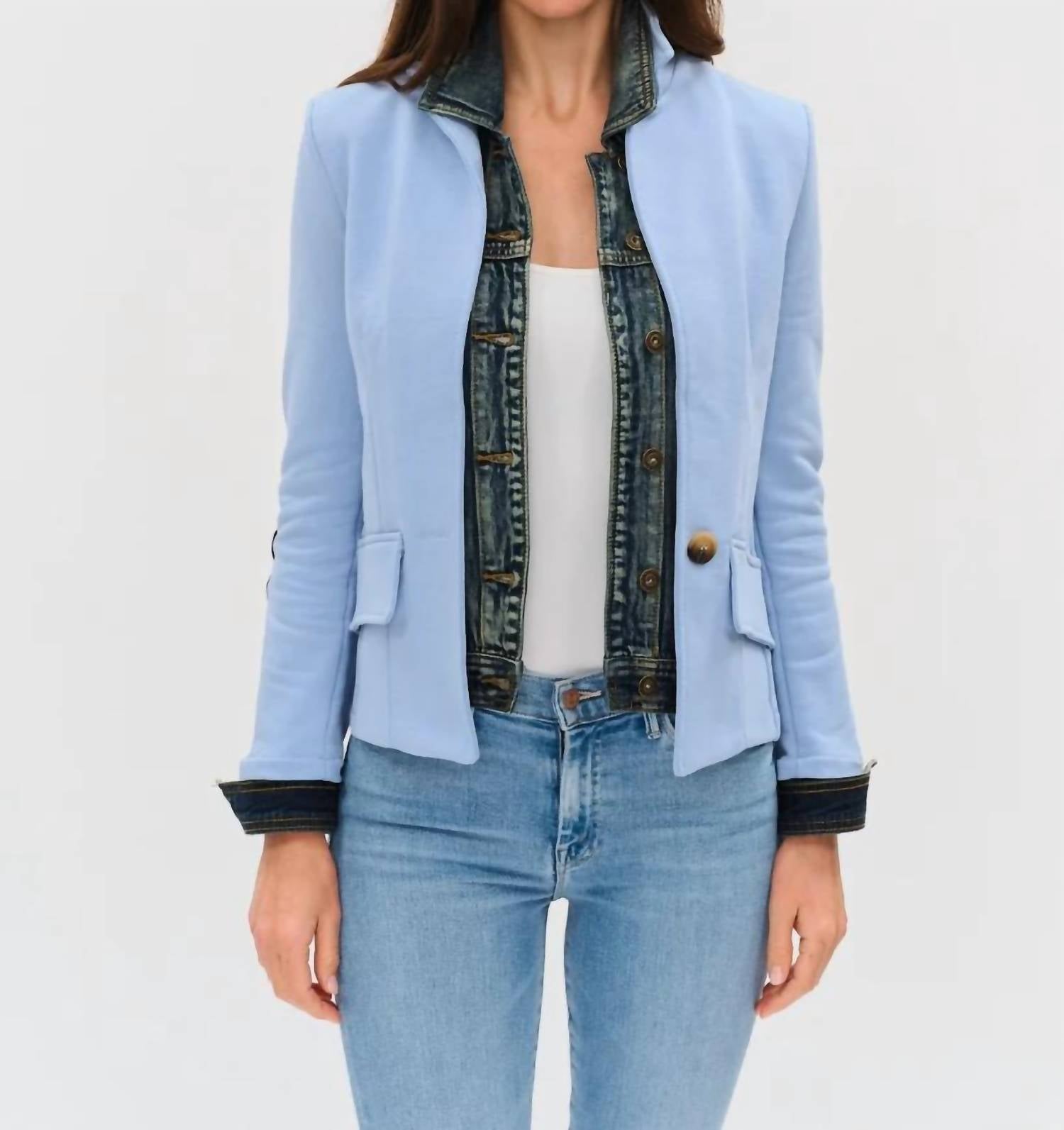 Six/Fifty - Veronica Mixed Media Blazer