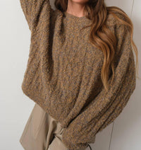 Pretty Garbage - Boucle Cable Knit Sweater