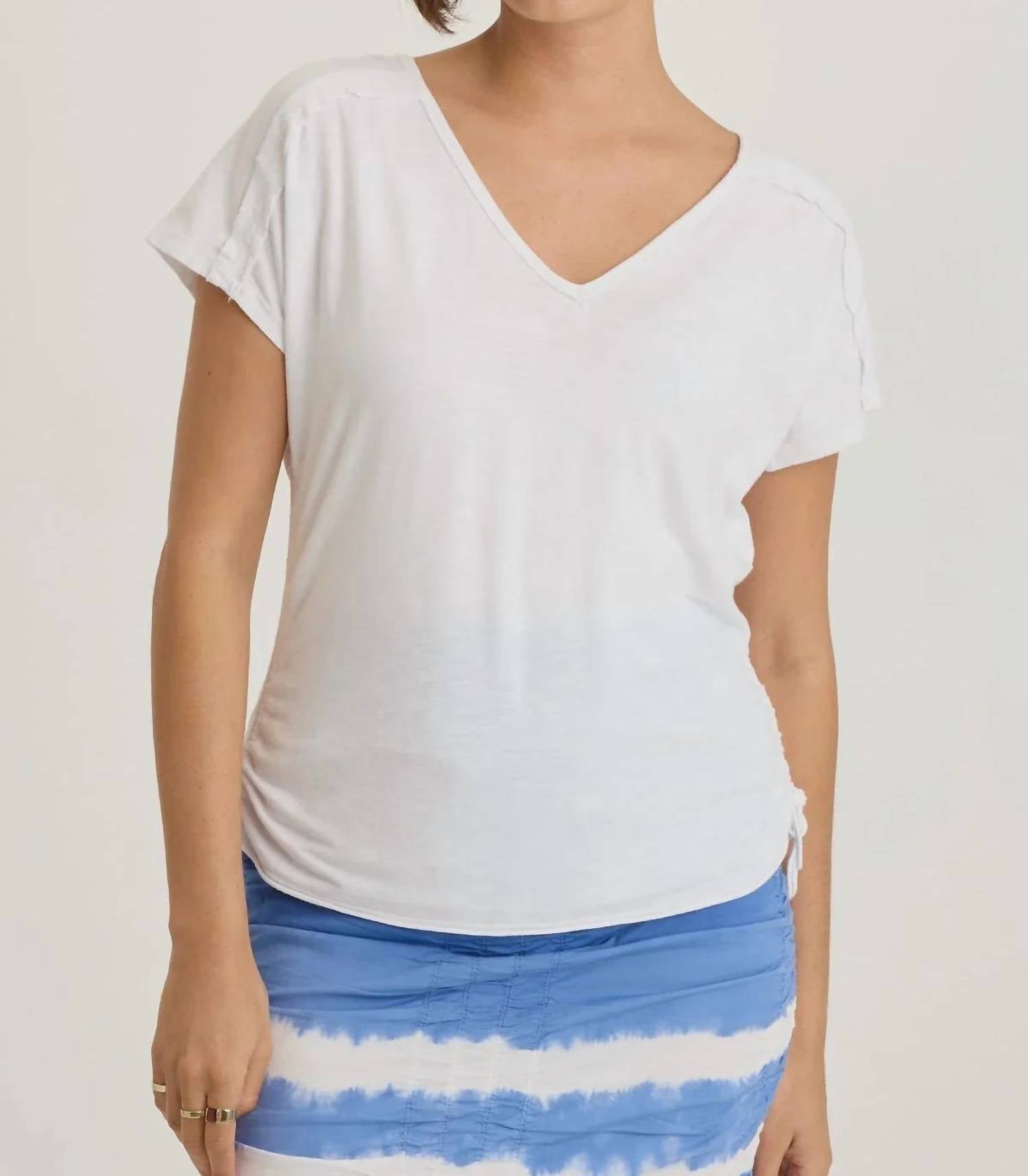 Xcvi - Diggory Jersey Cinchable Dolman Tee
