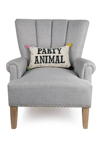 Peking Handicraft - Party Animal With Pom Pom Hook Pillow
