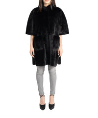 Love Token - Nia Faux Fur Cape Coat