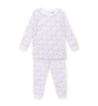 lila + hayes Kids Ava Pajama Set in pink school days - kids' sleepwear