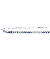 Diana M Jewels - Diamond And Sapphire Tennis Bracelet
