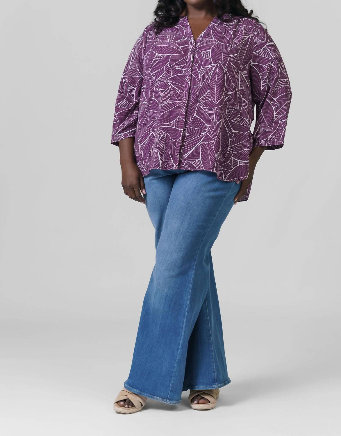 Nydj - Pintuck Button Down Blouse - Plus