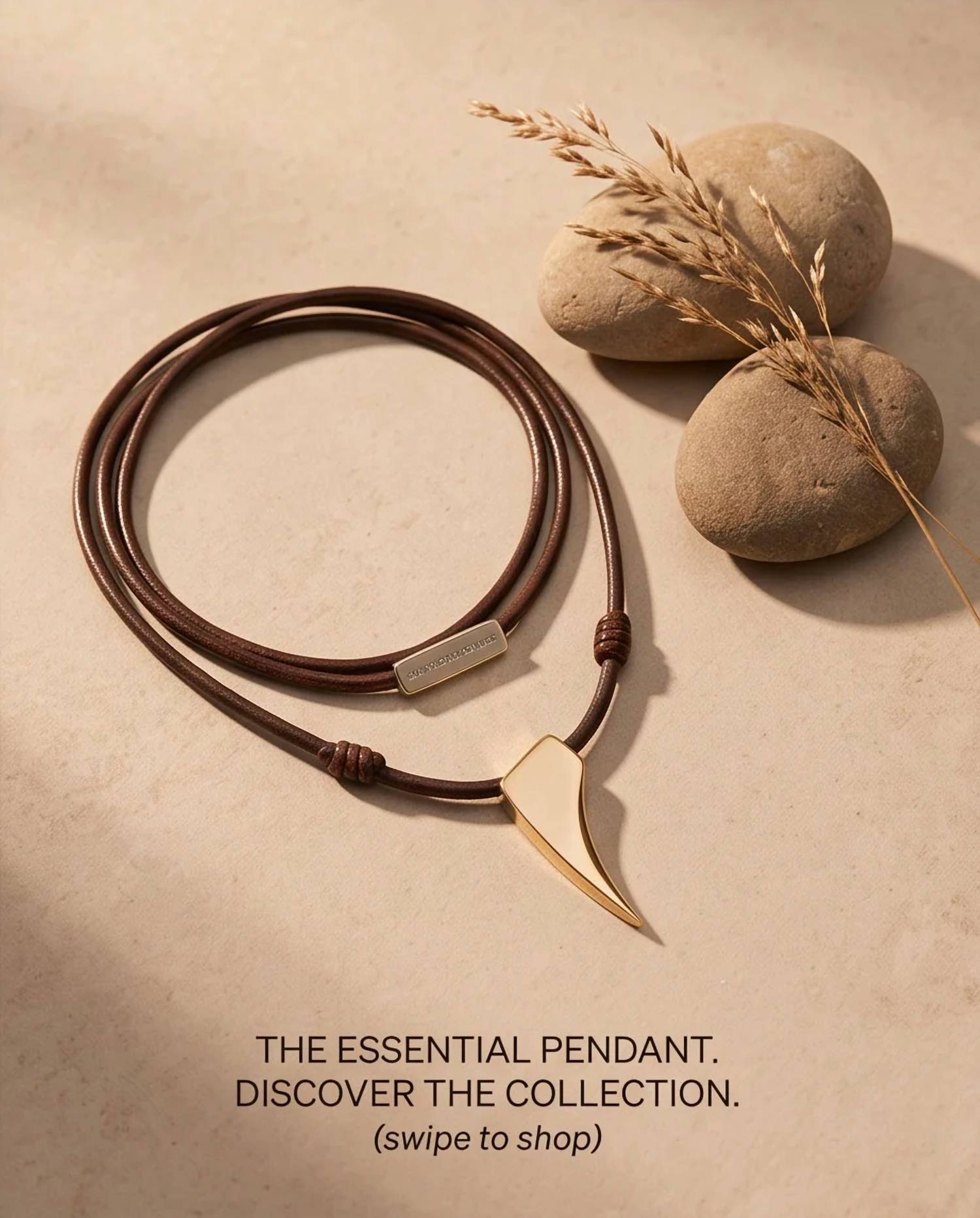 Georgina Jewelry - Men's Signature Leather Necklace