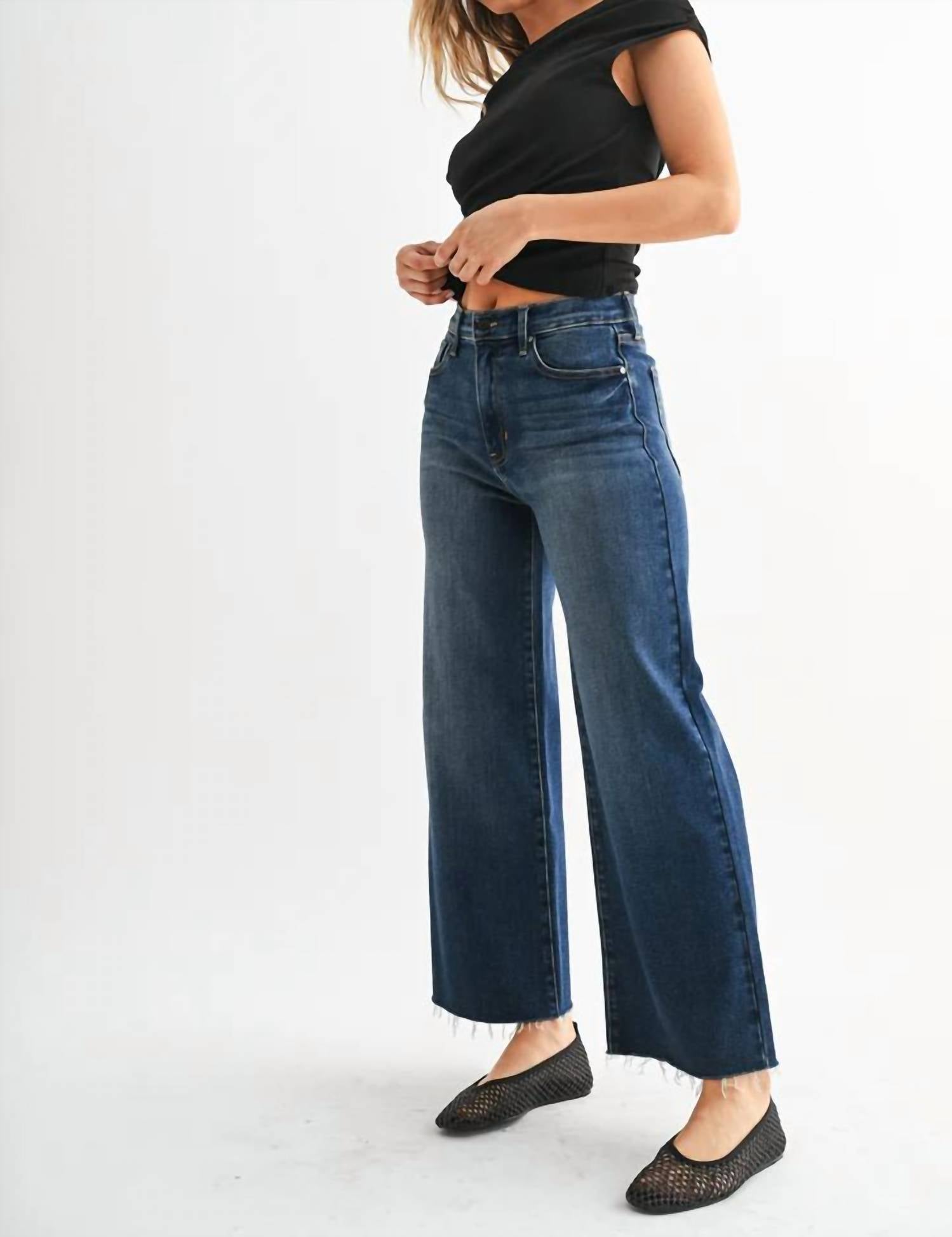Just Black Denim - Scissor Cut Wide Leg Jean