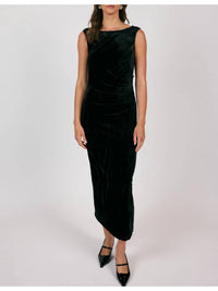 Sage The Label - Masterpiece Cowl Neck Velvet Midi Dress