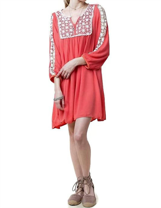 Kori - Lace Peasant Dress