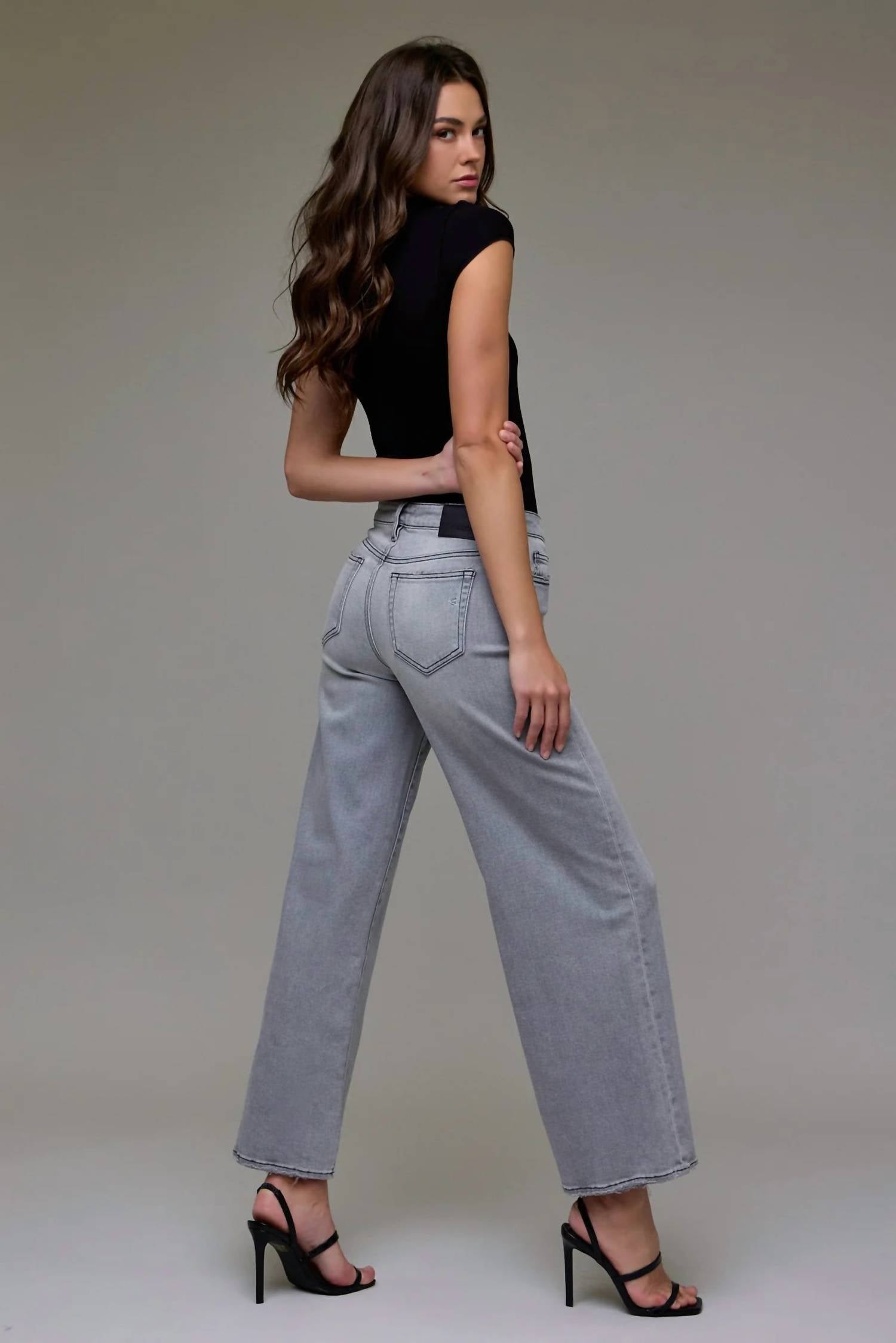 Hidden - Nori Mid Rise Wide Leg Jeans