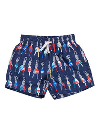 Pink Chicken - Boy's Swim Trunk