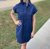 Navybleu - Harper Short Utility Dress