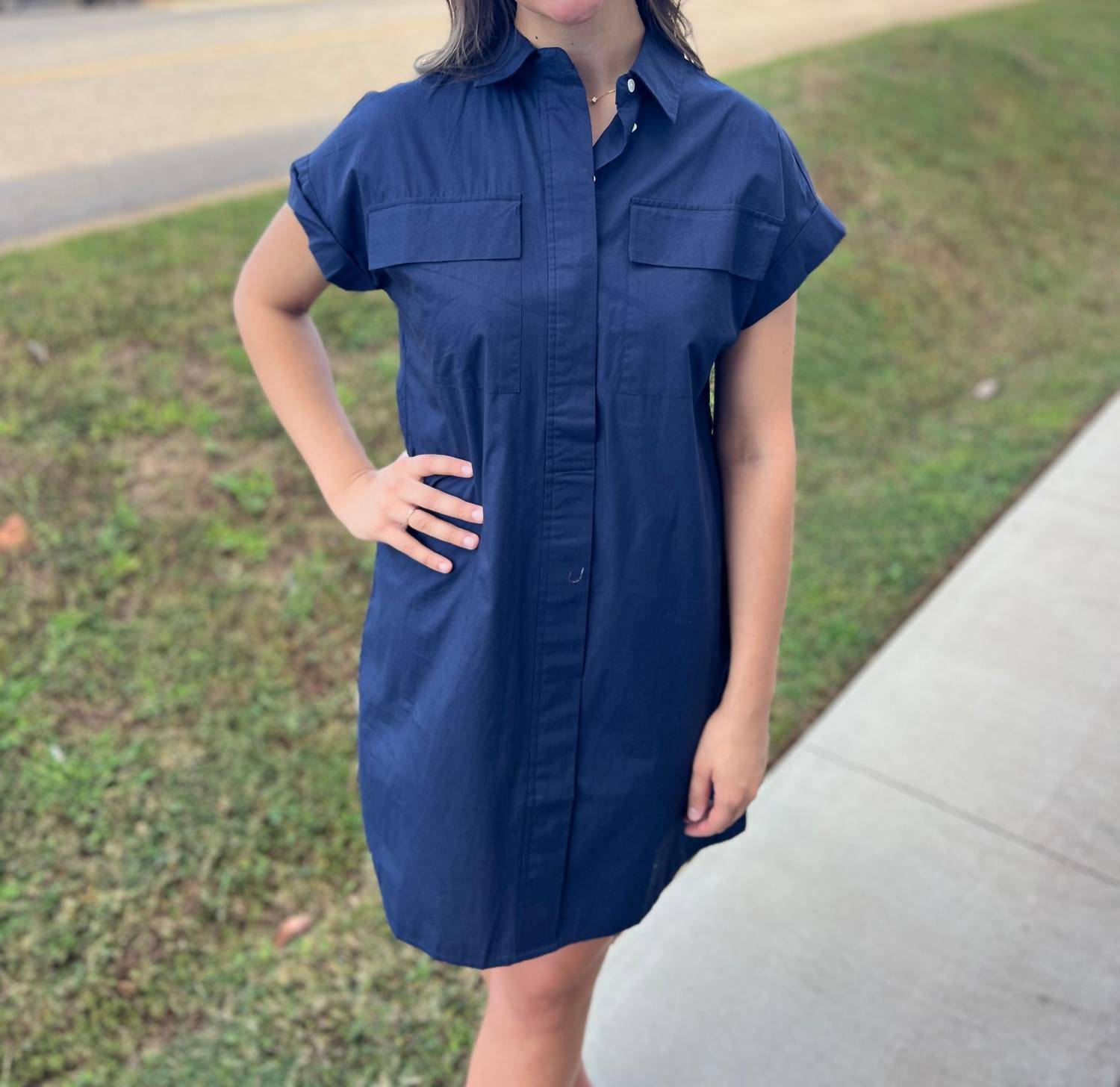 Navybleu - Harper Short Utility Dress
