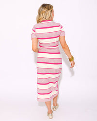 Thml - Stripes in Motion Midi Dress with Slit