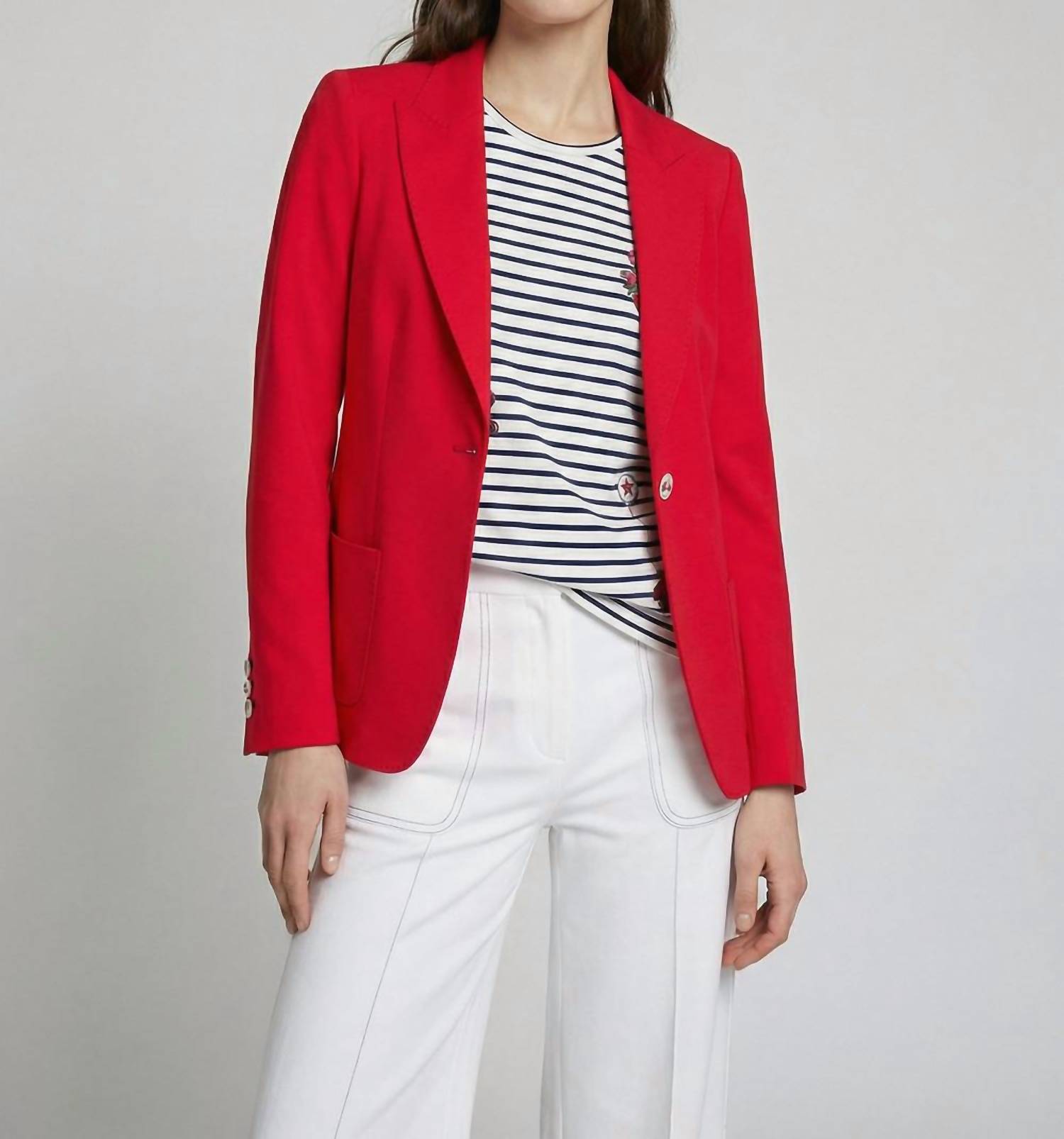 Vilagallo Hillary Blazer Jacket in red - women's jacket