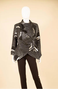 Samuel Dong - 3D brocade jacket black/silver