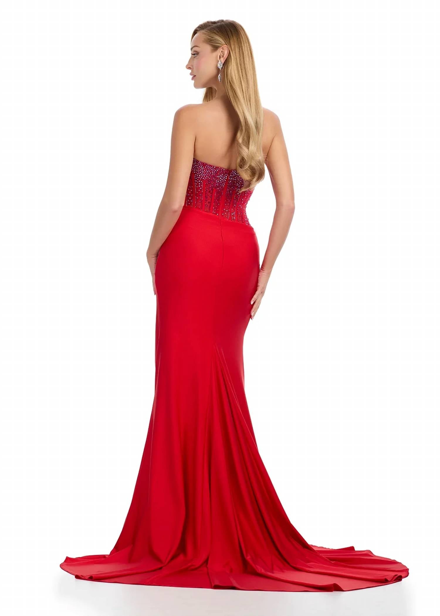 Ashleylauren - Corset Bustier Strapless Gown
