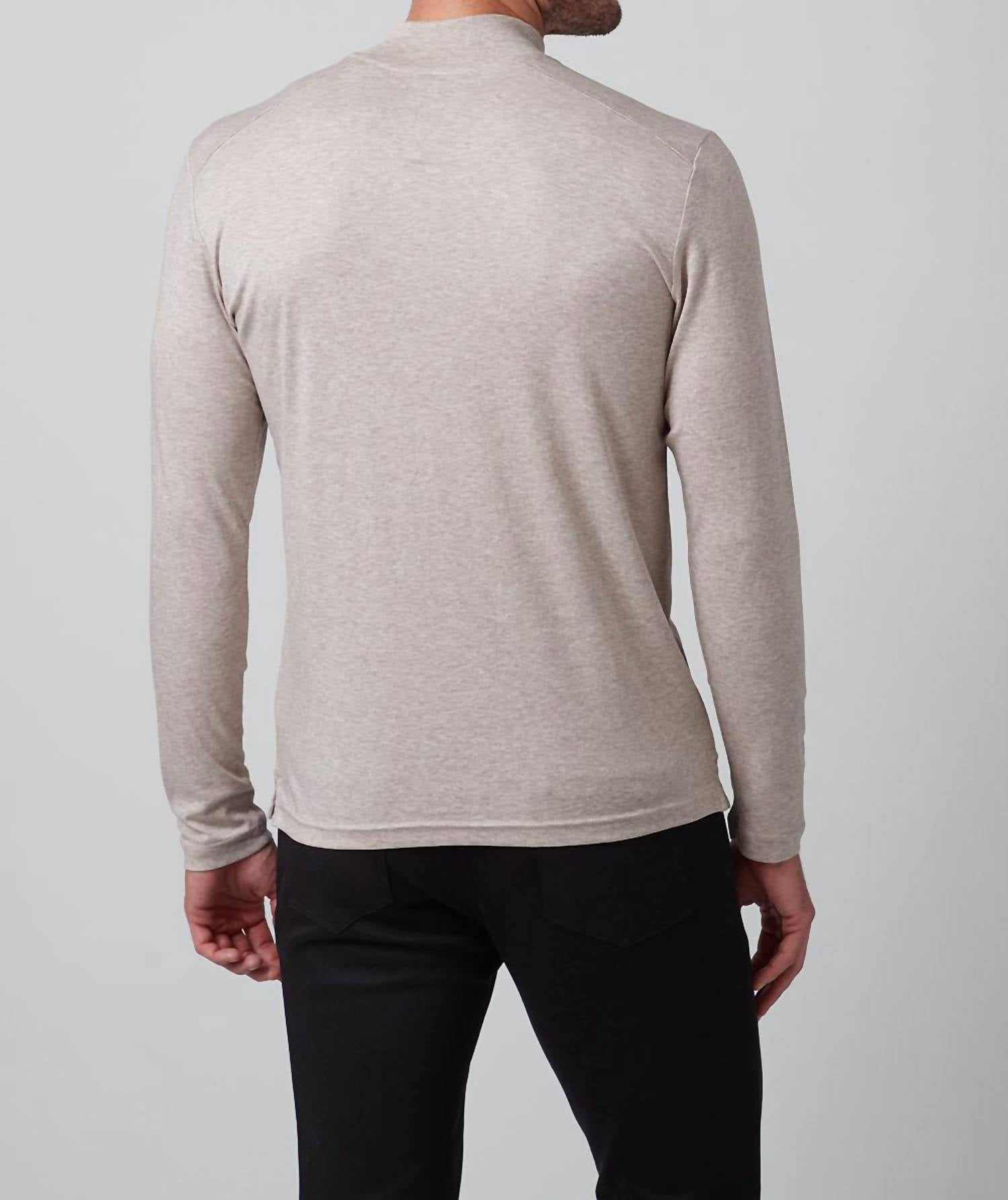 Raffi - Aqua Cotton Mock Neck Top