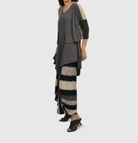 ALEMBIKA Essential Colorblock Cupro Cardigan in multi - women's cardigan - view 4