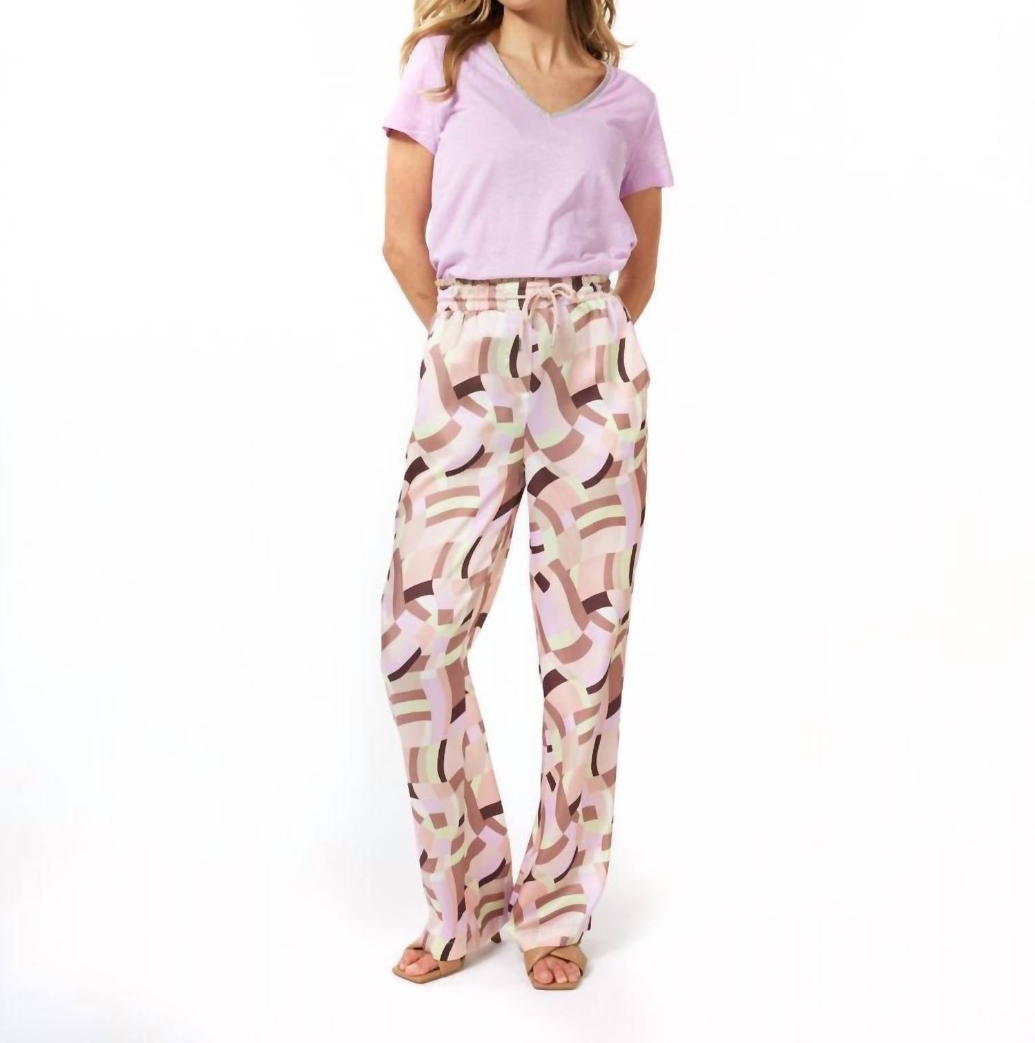 Esqualo - Gemma Geometric Print Trousers