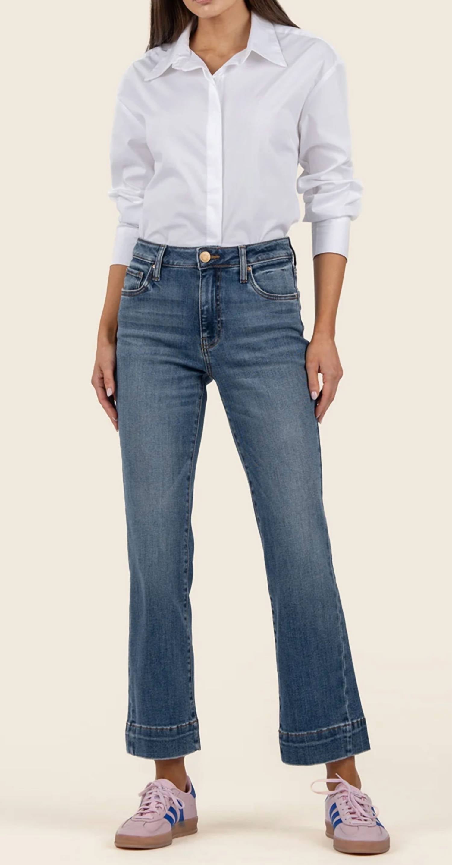 Kut From The Kloth - Kelsey High Rise Ankle Flare Wide Inset