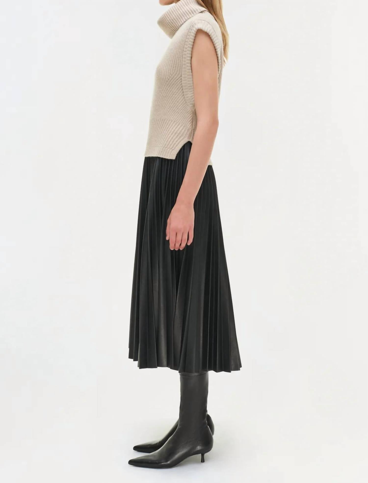 Simkhai - Kezia Vegan Leather Midi Skirt