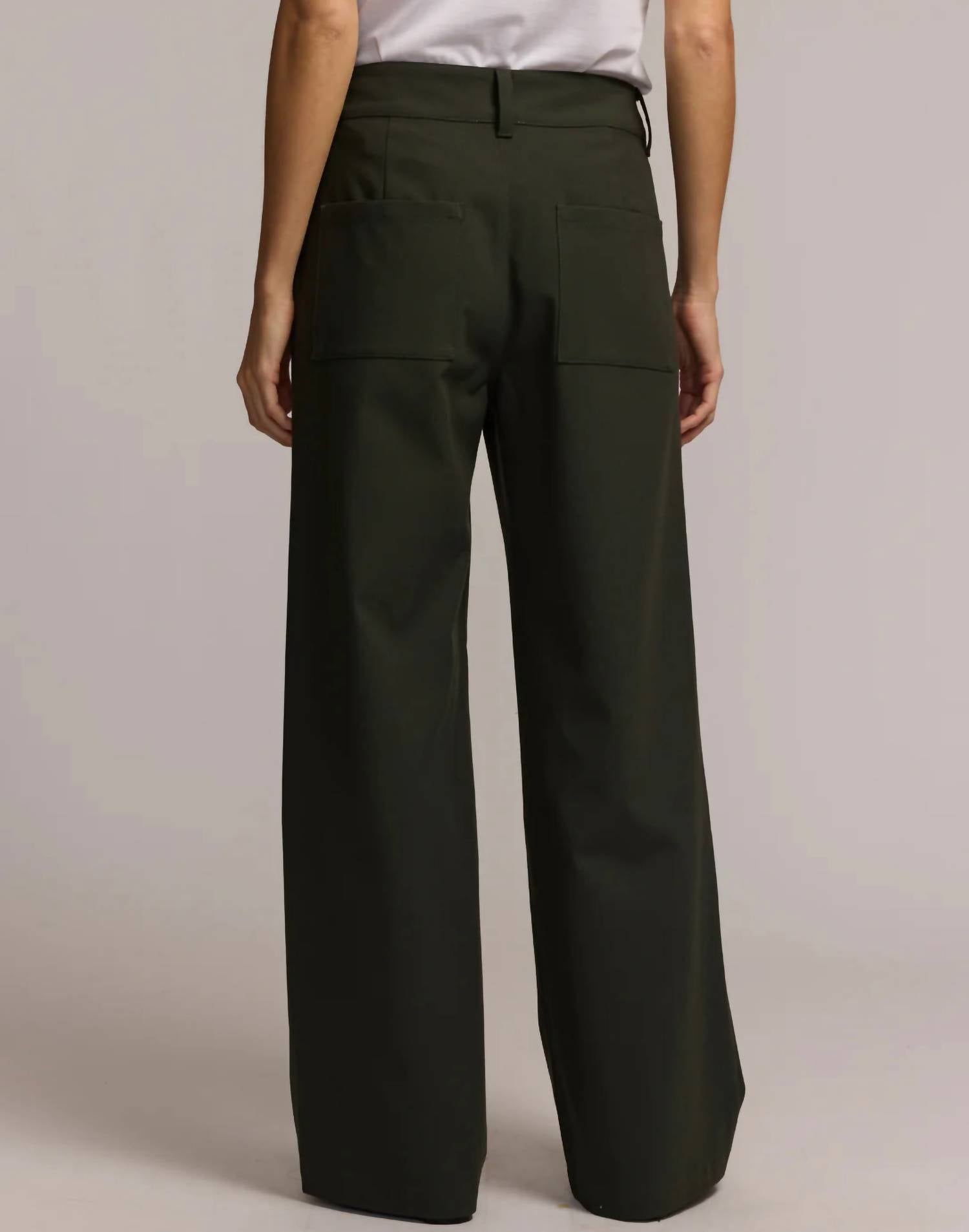 Hinson Wu Kelly Traveler's Twill Pants in oregano - women's pants - alternate view