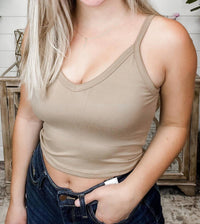 Phierce Fashions - Basic Padded Cropped Tank Top