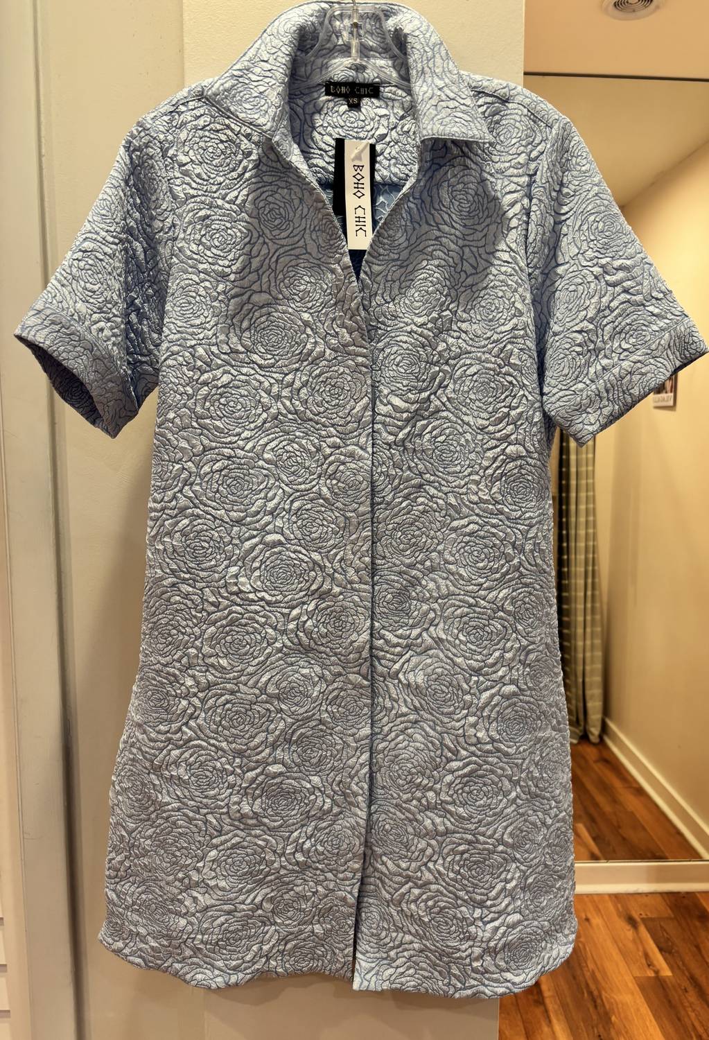 Boho Chic - Women's Pockets Floral Applique Dress
