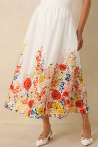 Entro - Floral Button Up Top With Skirt Set
