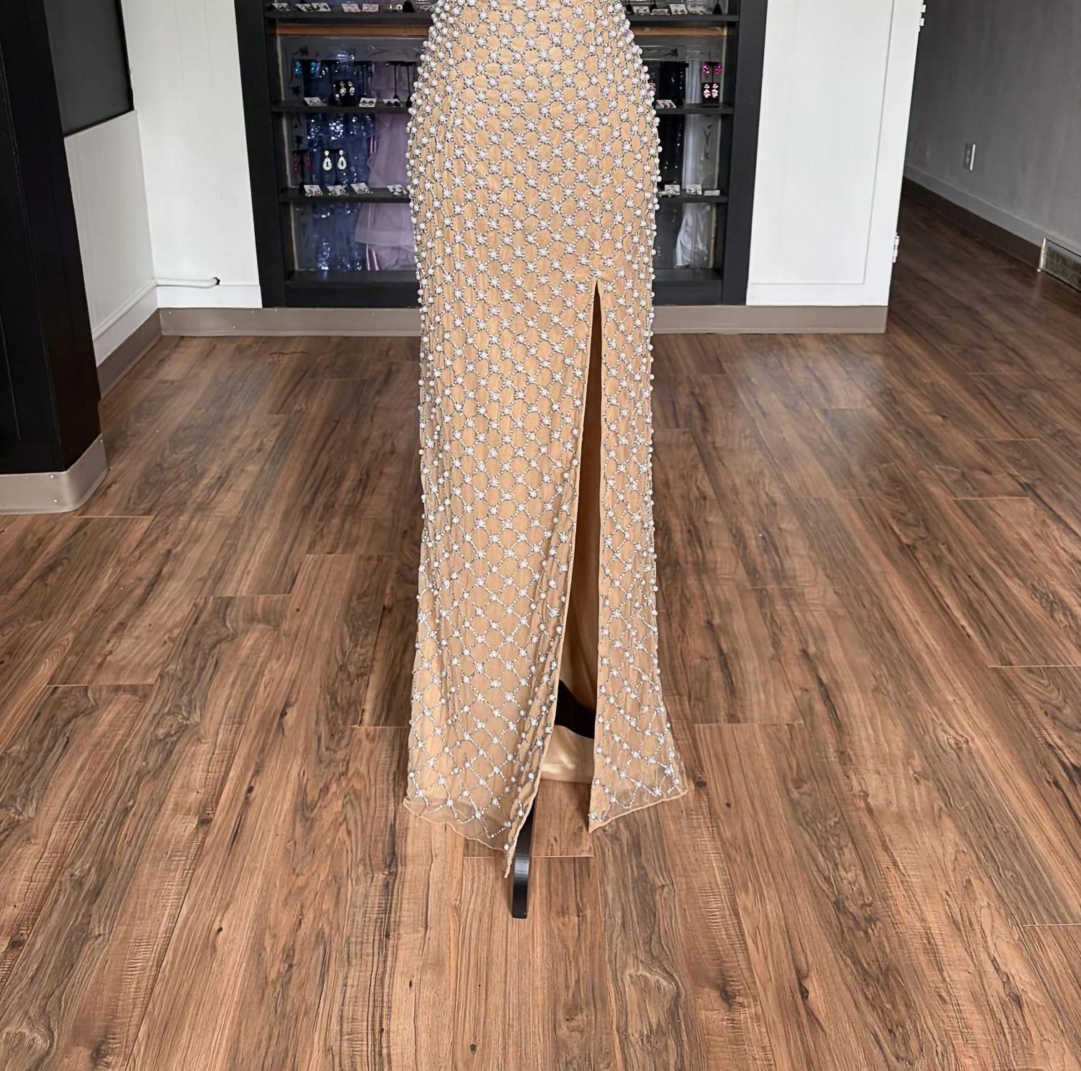 Sherri Hill - Women's Pearl Beaded Fitted Dress