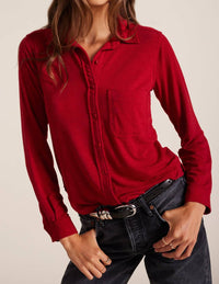 Bobi - Women's Long Sleeve Button Front Shirt