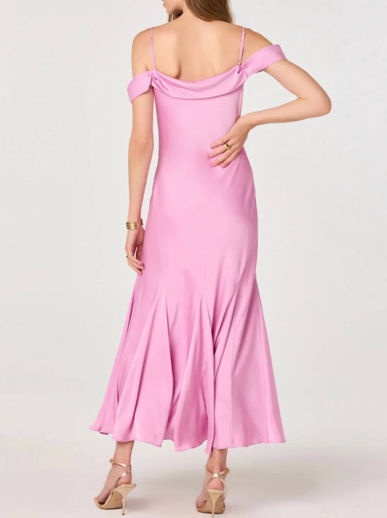 Astr - Araxie Off-the-shoulder Cowl Midi Dress