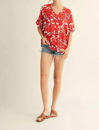 Jodifl Women's These Things Top in red - women's shirt - alternate view