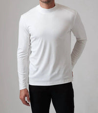 Raffi - Aqua Cotton Mock Neck Top