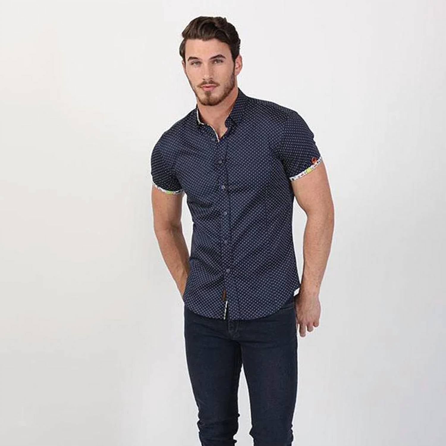 Eight X - Dot Print Short Sleeve Shirt