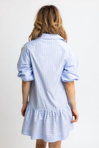Karlie Ana Pocket Dress in blue stripe - women's dress - detail view