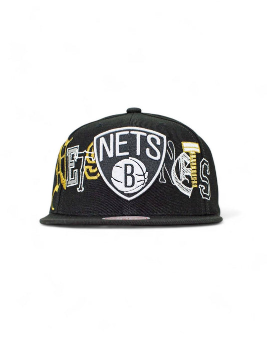 Mitchell & Ness - MEN'S NBA BROOKLYN NETS HYPE TYPE SNAPBACK CAP