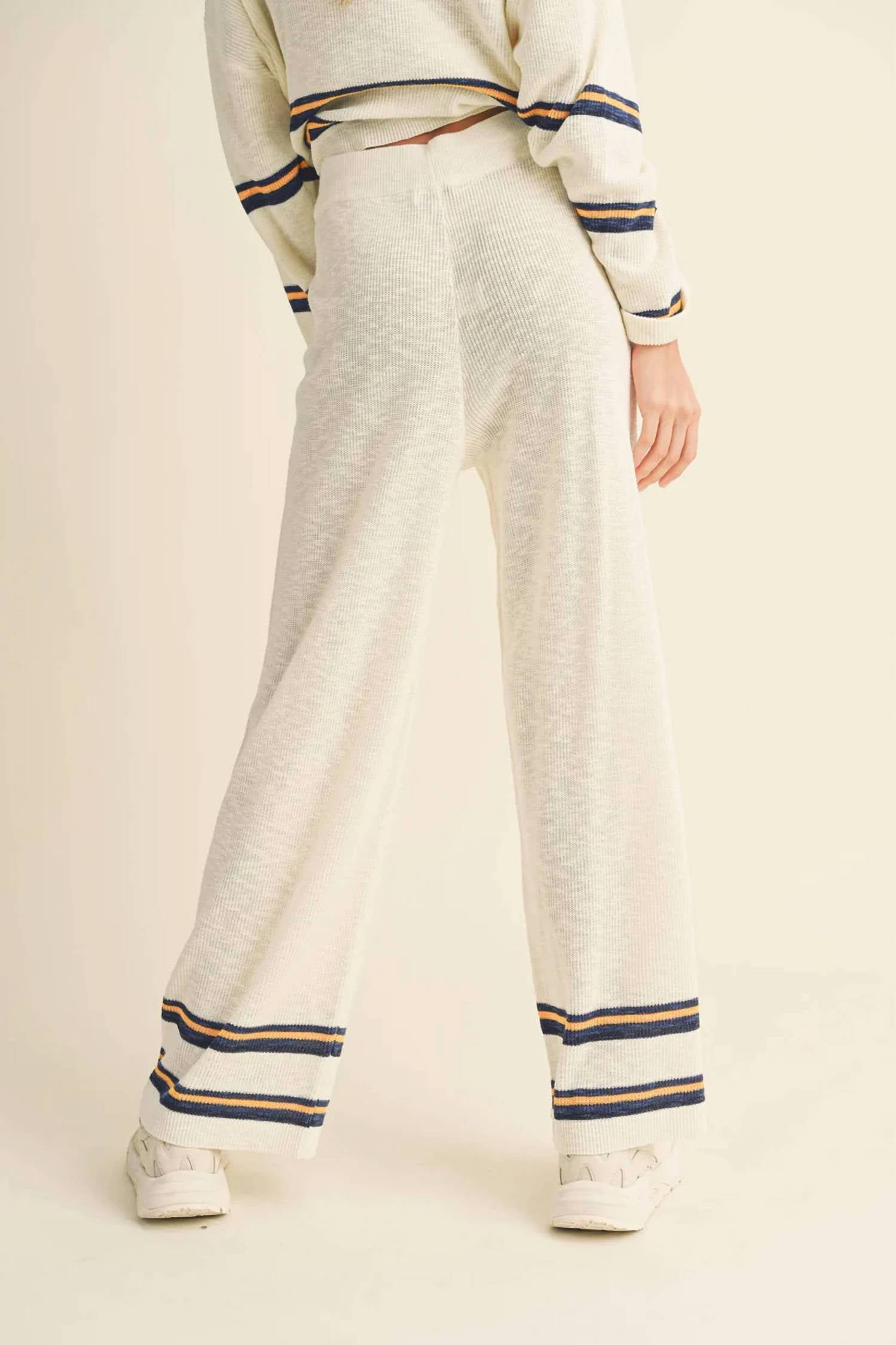 Miou Muse - Striped Knit Pants