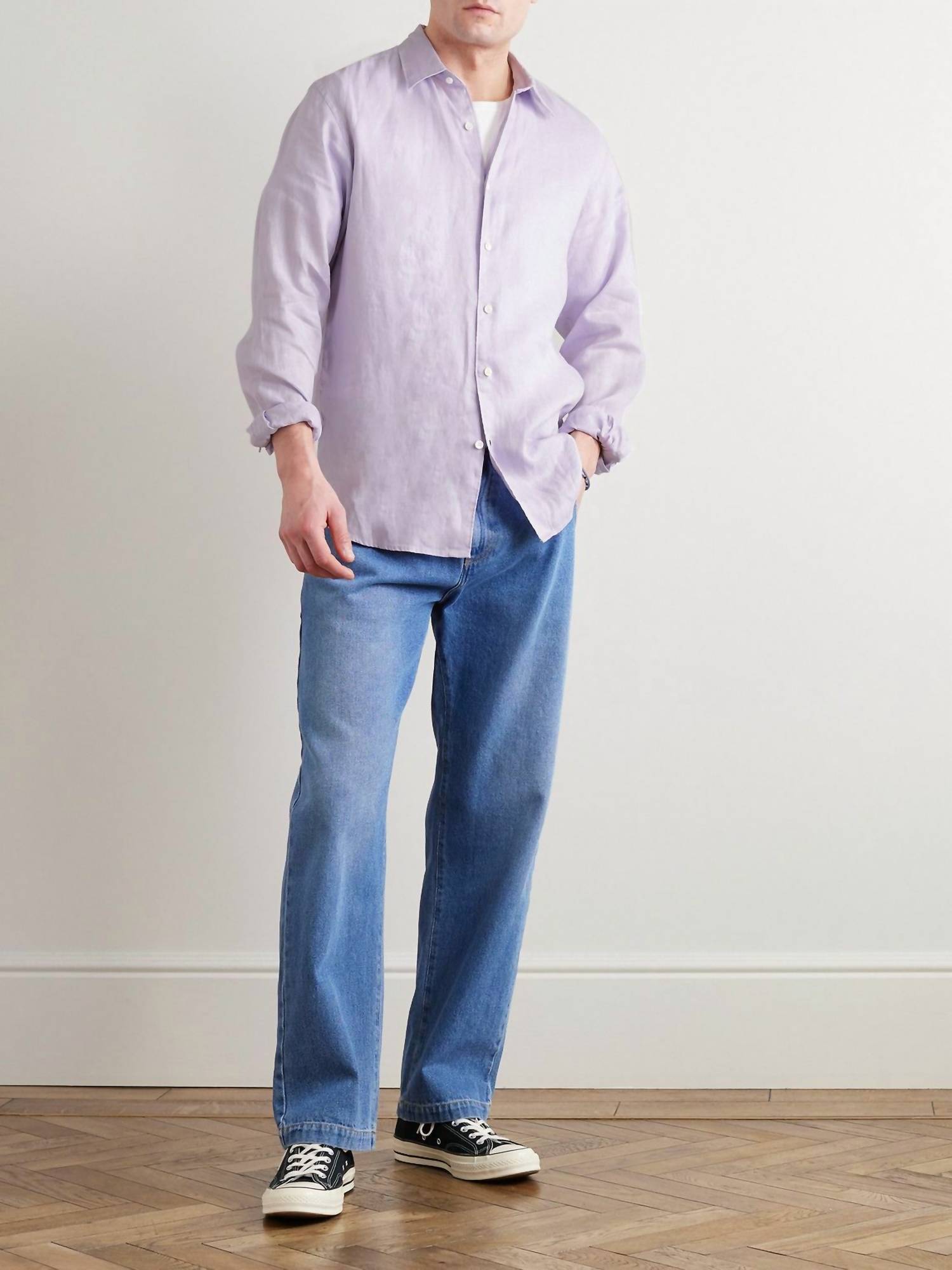 Theory - Irving Linen Button Down Shirt