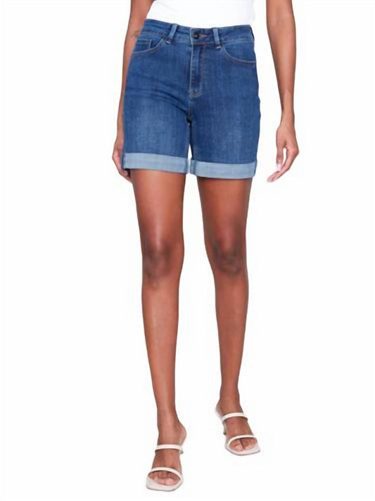 Charlie B - Denim Short with Rolled Cuff