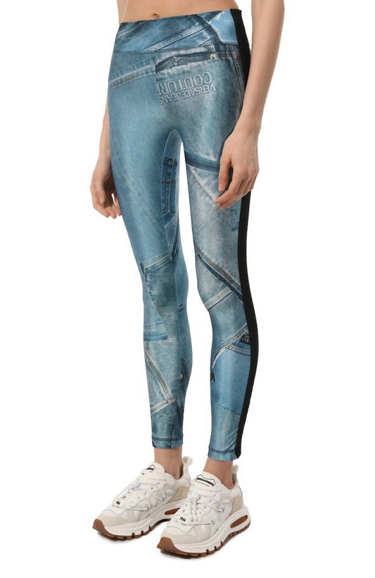 Versace - PATCHWORK DENIM LEGGINGS