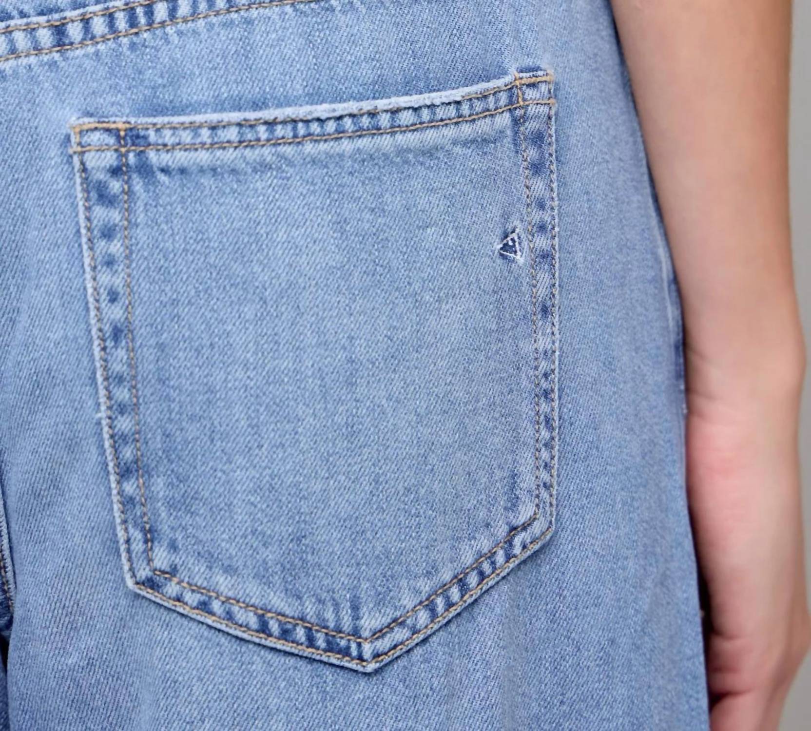 Hidden - NORI Elastic Waist Wide-Leg Denim Jeans