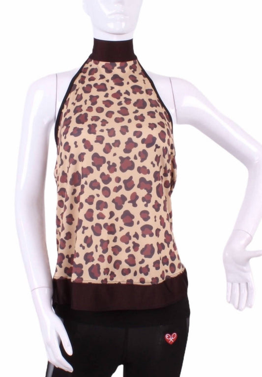 Love Love Tennis - Women's Limited Leopard Halter Top