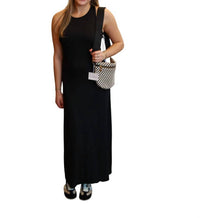 SIX/FIFTY Criss Cross Twist Back Dress in black - women's dress