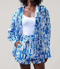 Sugarlips - Nala Floral Regie Boyfriend Button Down Shirt