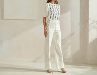 Able - Wide Leg Button Trousers